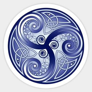 April Triskelion Blue Sticker
